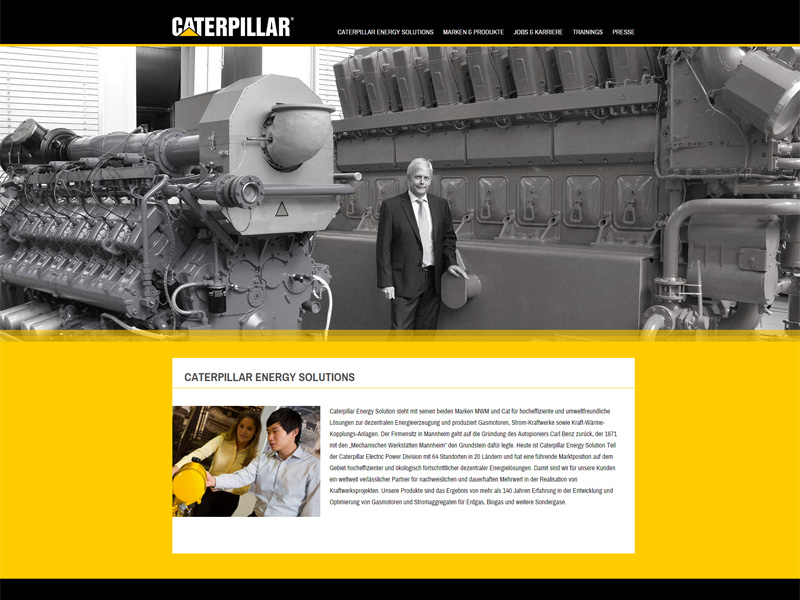Caterpillar Energy Solutions homepage