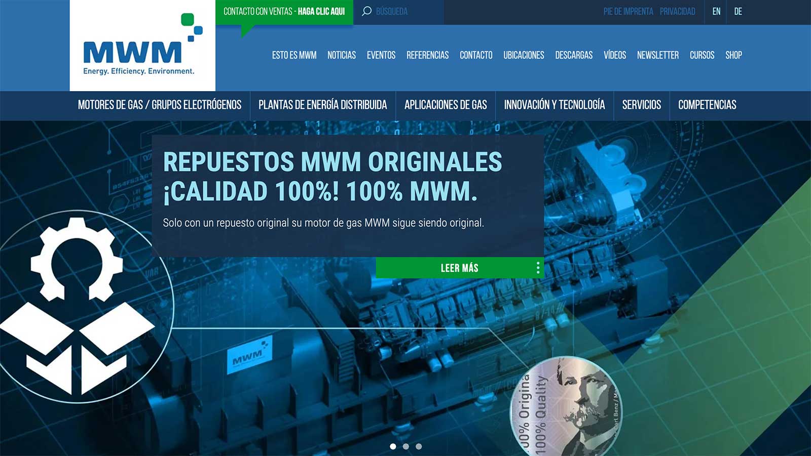 MWM Website in Spanisch